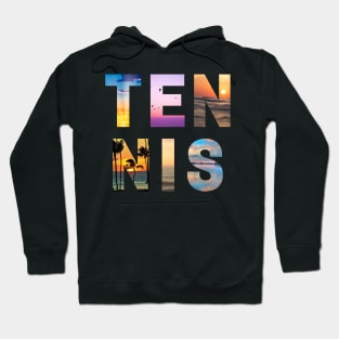 Photographic Tropical Sunset Tennis Hoodie